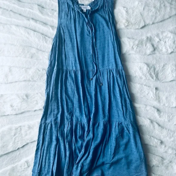 Lucky Brand Blue Tiered Sundress Sleeveless Midi - Picture 1 of 5